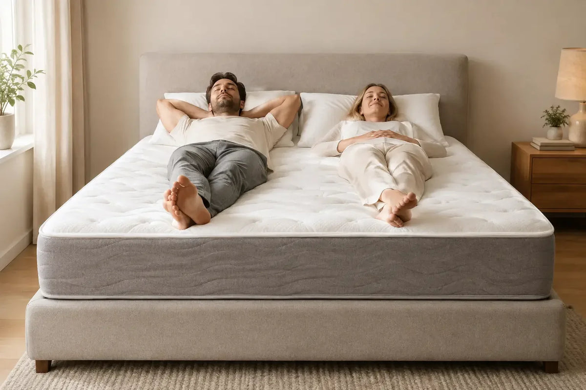 Tweepersoons matras bij verschillende gewichten