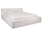 Productfoto diagonaal met opgemaakt bed in lichte kleuren zonder achtergrond