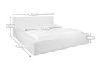 Maatspecificaties bed Fyn met matrasmaat 140 x 200 cm