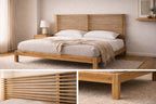 Collage van details van bed Silva