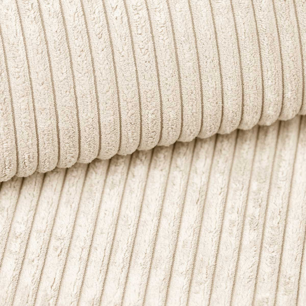 Voorbeeld stof in beige ribfluweel (corduroy)