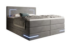 Boxspring Detroit diagonaal met sprei en kussens